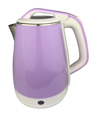 China 360 Degree Base 1.7L Rotation Electric Kettle Double Wall Hot Water Boiler Quiet Boil And Dry Touch Tea Kettle Cool Cordless Automatic Shutoff And Boil Protect for sale