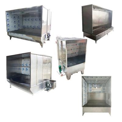 China Factory Customized Spray Booth Open Industrial Spray Wash Cabinet With Customized Stainless Steel Curtain for sale