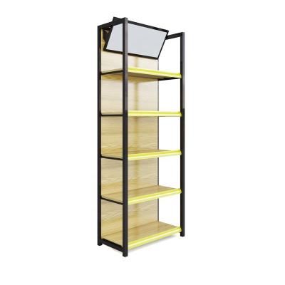 China 5 Layer Single Supermarket Shelf Side Supermarket Store Shelf Grocery Gondola Rack Display Steel Grocery Shelves Rack and Shelf for sale