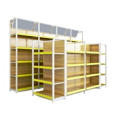 China Simple 5 Layer Supermarket Shelf Side Good Quality Grocery Display Racks Shelves For General Grocery Supermarket Shelf Gondola Shelving for sale