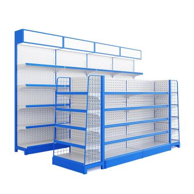 China Factory Direct Selling Single Sided Pharmacy Metal Shelf Medical Shelves Rack Gondola for sale