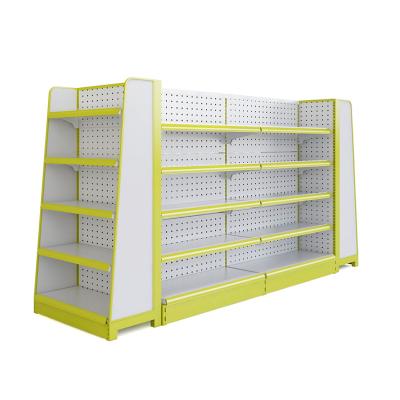 China Best Single Sided Price Rack Gondola Supermarket Display Stands For Stores Metal Shelves for sale