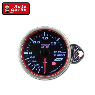 China Halo Ring Turbo Meter 60mm Led Electronic Display Boost Gauge For Automobile for sale