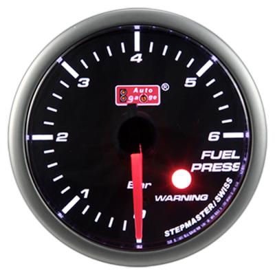 China Analog Car Fuel Pressure Gauge 60mm White Needle Electric Fuel Pressure Gauge for sale