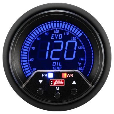 China ADJUST SHINE BY ALLEN WRENCH WITH 60CM WIRE HARNESS 60mm LCD Display With Warning Function Oil Temperature Gauge for sale