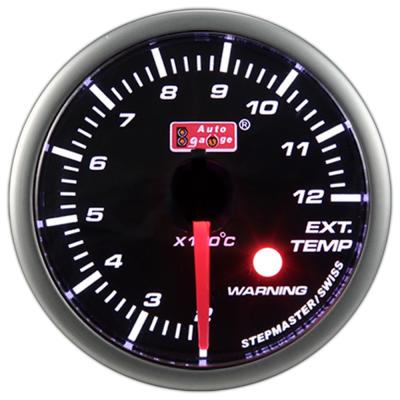 China Electrical Promeer Gauge 60mm Exhaust Temp Gauge LED Display Gas Temperature Kit Pyrometer Exhaust Temperature Gauge For Universal Car for sale