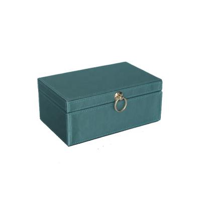 China Viable Faux Leather Fabric Jewelry Storage Box For Home Decoration for sale