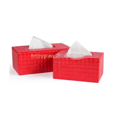 China Morden colorful faux leather box facial tissue, mini tissue box, tissue paper box design for sale