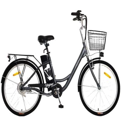 China Wholesale 24 Inch 2022 New Design OEM Electric Bicycle Princess Long Range EBike Black Steel Electric Bike for sale