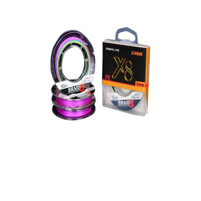 China Wholesale High Tensile High Tensile Line 8 Strand Hook OEM 50 Meters PE Lure Lure Movable Fishing Line for sale