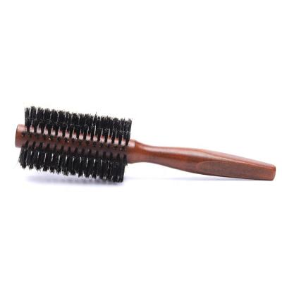 China High Quality Black Bamboo Curling Hair Brush Round 360 Wave Paddle Hair Roll Brush For Salon Curly Hair for sale