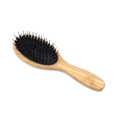 China Cushion Wooden Hairbrush Bamboo Handle With Boar Bristle Massager Brush For Home Use for sale