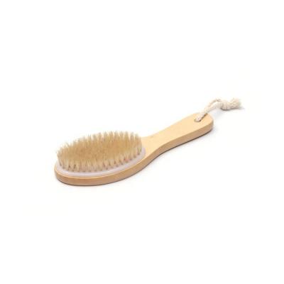 China All Natural Custom Logo Boar Bristle Bath Shower Brushes Exfoliate Scrub Massage Around Wooden Body Dry Brush for sale