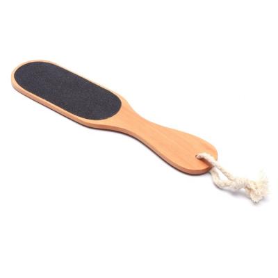 China Cleaning & Exfoliate Scrub Professional Small Pedicure Sandpaper Foot Scrubber Wooden Foot File For Callus Remover for sale