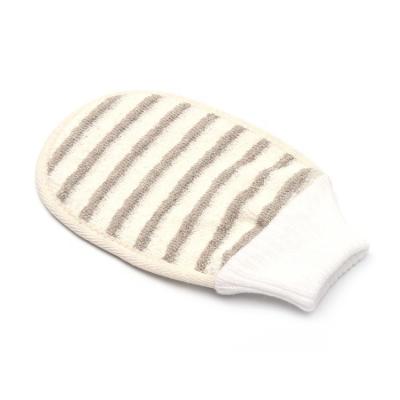 China EXFOLIATE Natural Soft Towel Exfoliating Towel Cloth Sponge Backpack Bath Glove Canvas Scrubber for sale