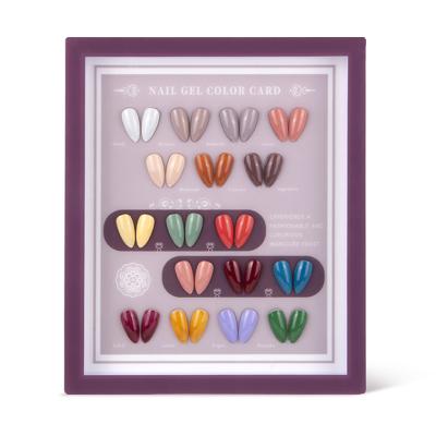 China Top Quality Private Label Nail Display Book Color Gel Nail Display Card Acrylic Nail Display Book Polish Chart Book Good Quality for sale