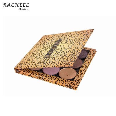 China Waterproof No Logo High Quality Leopard Print RACHEEL Empty Magnetic Eyeshadow Palette Accept OEM for sale