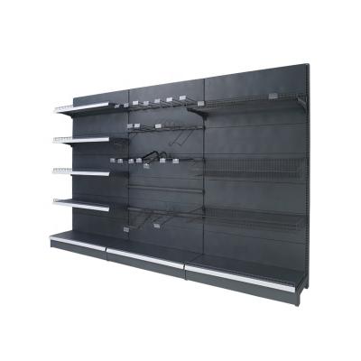 China Popular Corrosion Protection Supermarket Shelf Supermarket Retail Store Grocery Display Stand /rack Gondola Double Side Shelving for sale