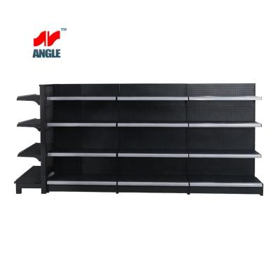 China Customized Popular Double Sided Supermarket Shelves Supermarket Retail Store Grocery Display Rack Double Side Gondola Shelving for sale