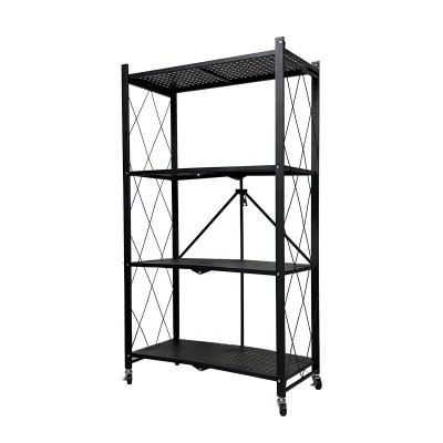 China Corrosion Protection Folding Rack Folding Shelf Storage Metal Home Storage Steel Rack Shelf for sale