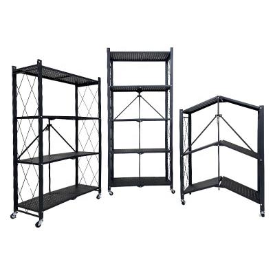 China Hot Selling 2022 Corrosion Protection 2022 Folding Bracket Folding Rack Shelf Metal Steel Home Metal Shelving Rack Corner Hardware Part Fordable for sale