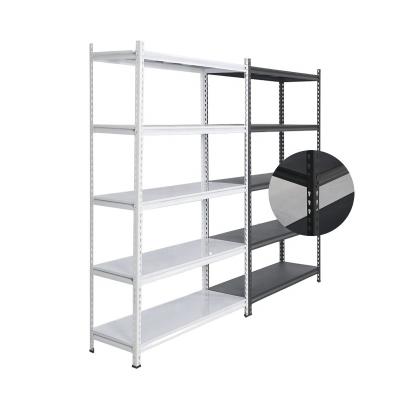 China Corrosion Protection Corner Rivet Shelving Metal Hardware Slotted Boltless Shelf Bracket For Home Storage Gondola Shelving for sale