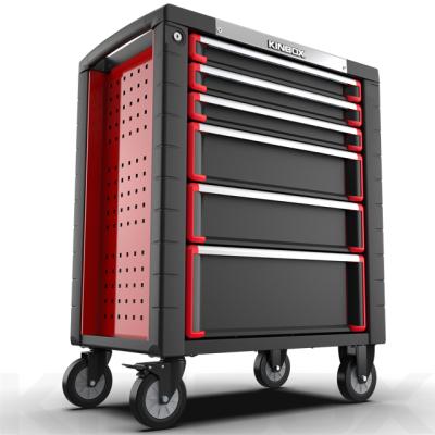 China Ningbo Kinbox 6 Drawer Durable Metal Worktop Cabinet Roller Professional DIY Tool Chest For Car Repair for sale