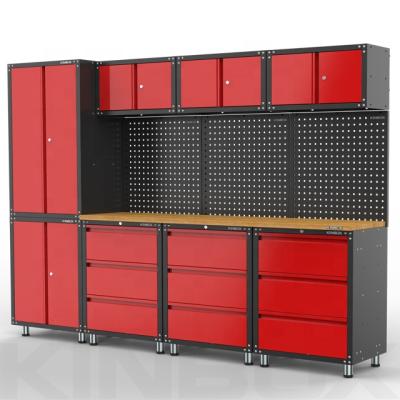 China Kinbox Easily Assembled 12 Piece Garage Organization and Tool Chest Shelf Storage Cabinet for the Garage for sale