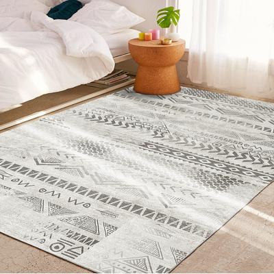 China Digital Printed Custom 3D Persian Style Velvet Room Blanket Living Room Floor Soft Velor Carpet Washable for sale