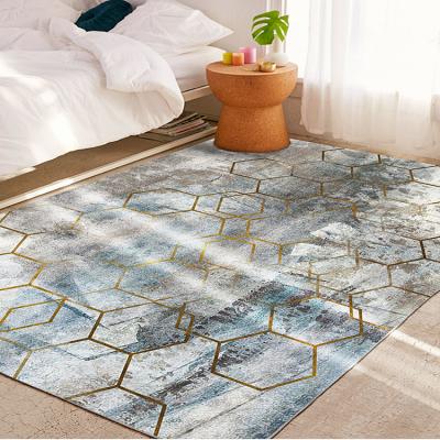 China washable 3d printed polyester living room modern fluffy velvet rug for sale