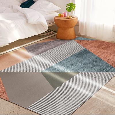 China Washable Modern Area Rug Soft Floor Carpet Living Room 3D Digital Printed Premium Plush Velvet Carpet for sale