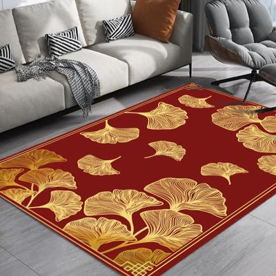 China Washable Wood Floor 3d Cover For Living Room Anti-fouling Gold Diamond Carpet For Bedroom Hot Sale Modern 100% Polyester Commercial for sale