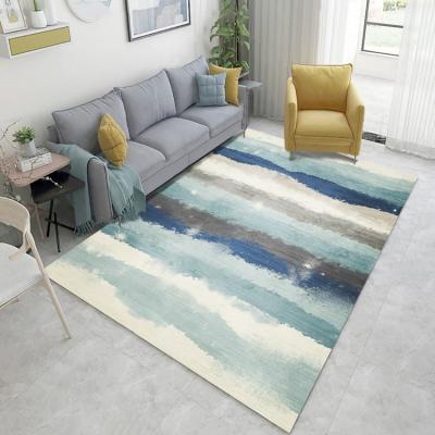 China Washable Household 3D Landscape 100% Polyester Design Printing Living Room Lambskin Cashmere Rug Blanket for sale