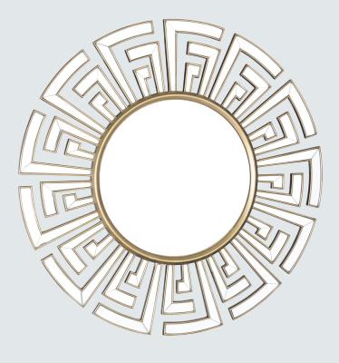 China Hot Selling Modern Minimalist Antique Gold Painted Round Antique Mirror Home Decor Wall Art Mirror Art Decor for sale