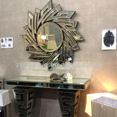 China Modern unique antique glass mirror console table furniture for sale