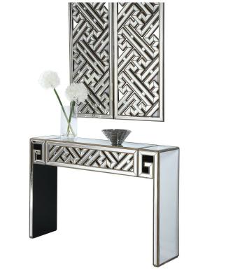 China Modern antique finish console table with mirror for sale