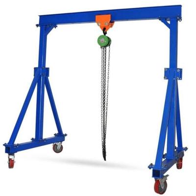 China Gantry Crane Hot Sale Customized 2 3 5 Ton 4 Wheel A Mini Portable Small Frame Mobile Gantry Crane With Chain Hoist For Sale for sale