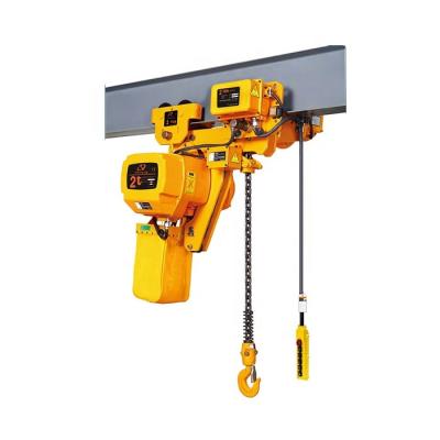 China Widely Crane Mode Remote Control 1 Ton 2 Ton 5 Ton 7.5 Ton 15 Ton Electric Chain Hoist With Motorized Trolley for sale