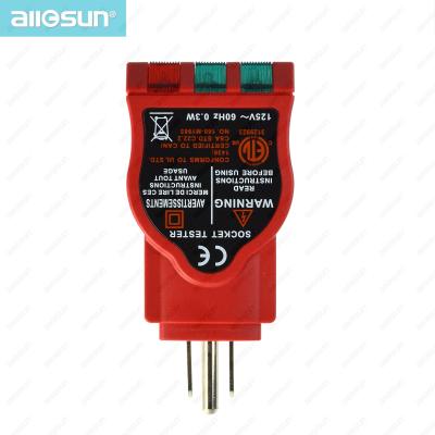 China Allosun EM9807 GFCI Electrical Socket Tester Household Security Kit GFCI TESTER Outlet Tester EM9807 for sale