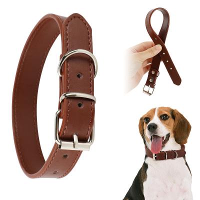 China PPYOU Christmas Designer Custom Waterproof Metal Buckle Martingale Custom Tactical Training Leather Luxury Dog Collars for sale