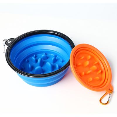 China PPYOU Non-automatic Outdoor Portable Silicone Pet Travel Collapsible Dog Bowl for sale