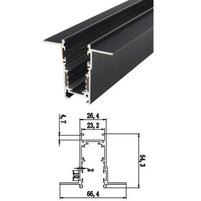 China modern 48v led track system ceiling recessed magnet track light for sale