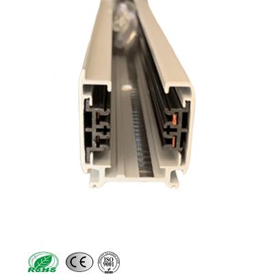 China Residential 2m 3m white and black 3 phase 4 wire track lighting system led track rail and accessories for track light for sale