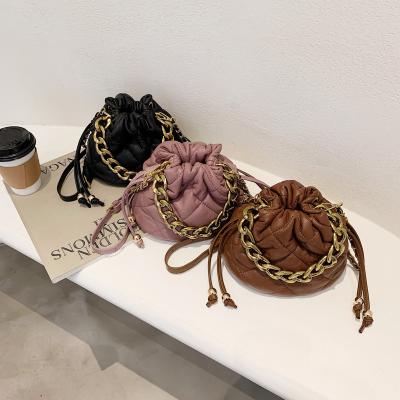 China Lady New Arrivals Bucket Bags 2022 Famous Bucket Purses Women Luxury Ladies Handbags Small For Young Lady for sale