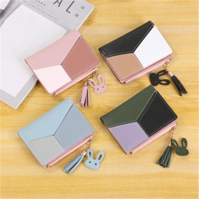 China Waterproof Factory Popular 2021 Ladies Zipper Wallet Females Coin Purse Short Wallet For Women for sale