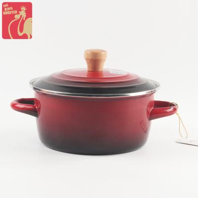 China Sustainable New Product Buffet Soup Pot Soup Cast Iron Enamel Pot for sale