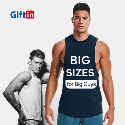 China Sports Boy's Muscle Singlet Travel Vest Gym Men's Sleeveless Bodybuilding Tank Top Fitness Fitness Anti-Shrink Cotton Running Logo Tank Top Custom Made for sale