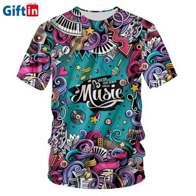 China Music Festival Wholesale Anti-Shrink High Quality Apparel Sublimated T-shirt Printing for sale