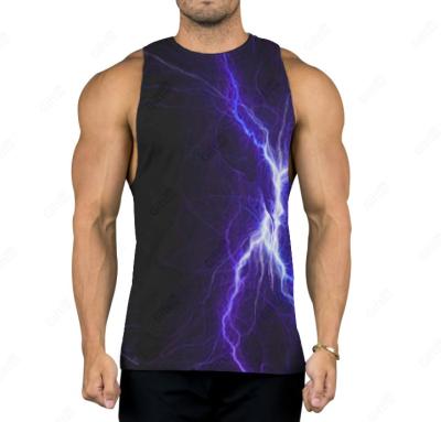 China Anti Shrink Gift In Sublimation Tank Top , Men All Over Sublimation Printing Tank Tops for sale