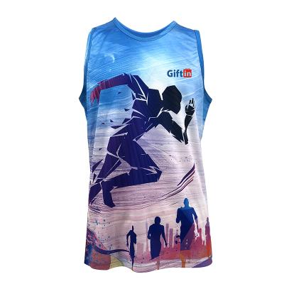 China GiftIn Sale 2019 Mens Gym Sublimation Hot Anti Shrink Sleeveless Vest T-shirt Custom Print Tank Tops for sale